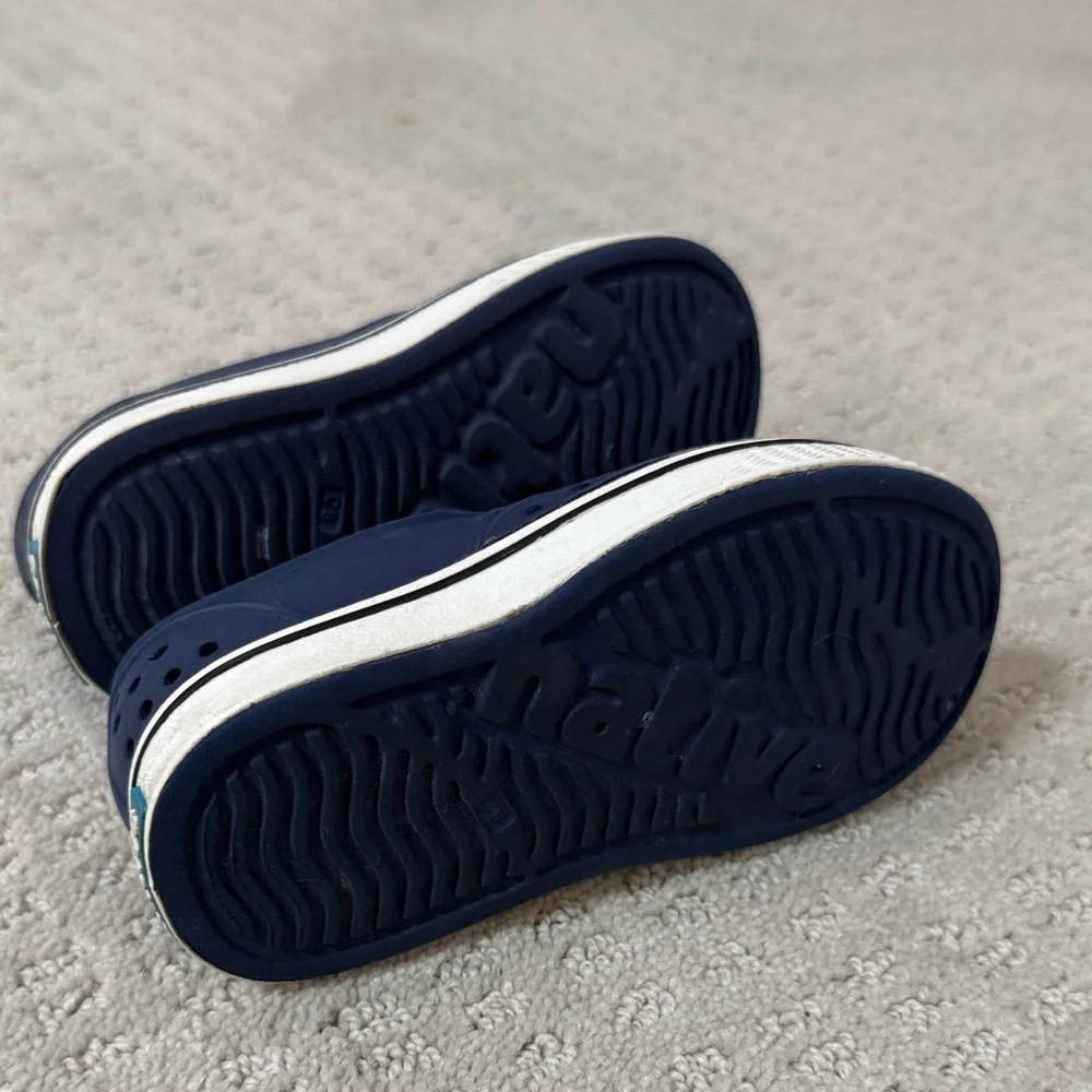 Native Miles Kids Navy Perforated Slip-On Water Shoes